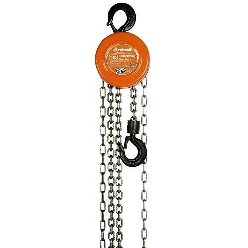 UNICRAFT 6202105 - Paranco a catena modello K 5000 - Portata 5t - Altezza di sollevamento 3000mm