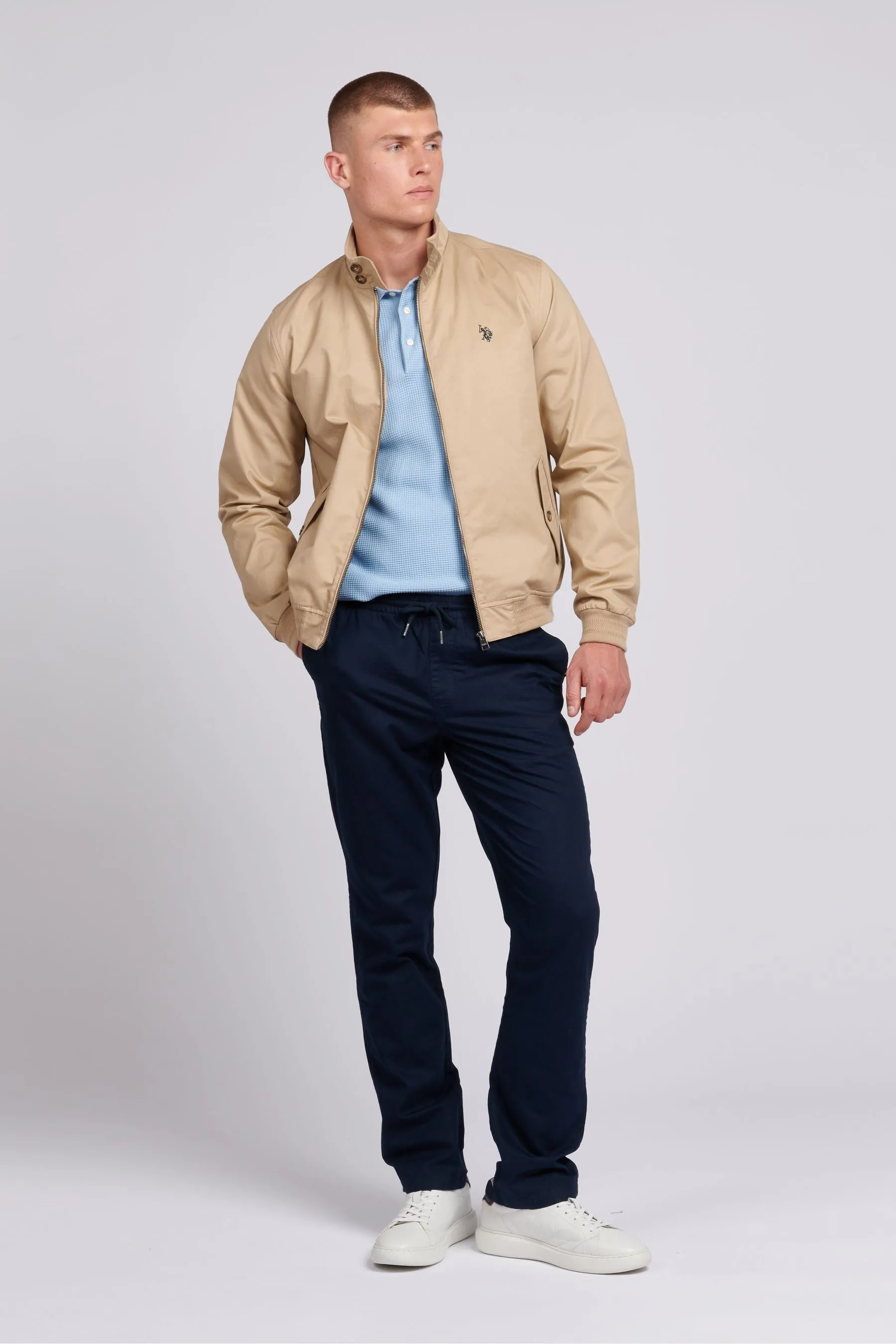 U.S. Polo Assn. Uomo - Harrington - Giacca in twill di cotone