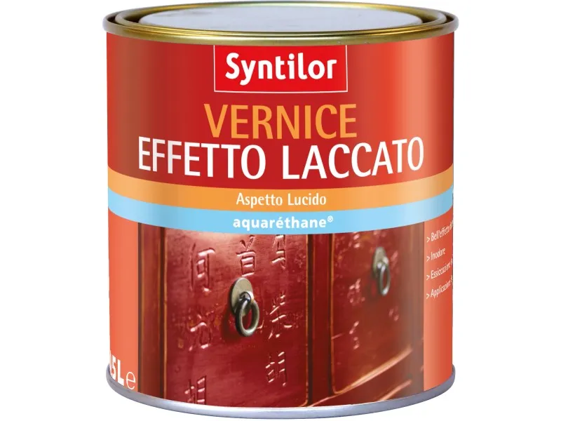 Vernice Aquaréthane effetto laccato marrone 0,5 l
