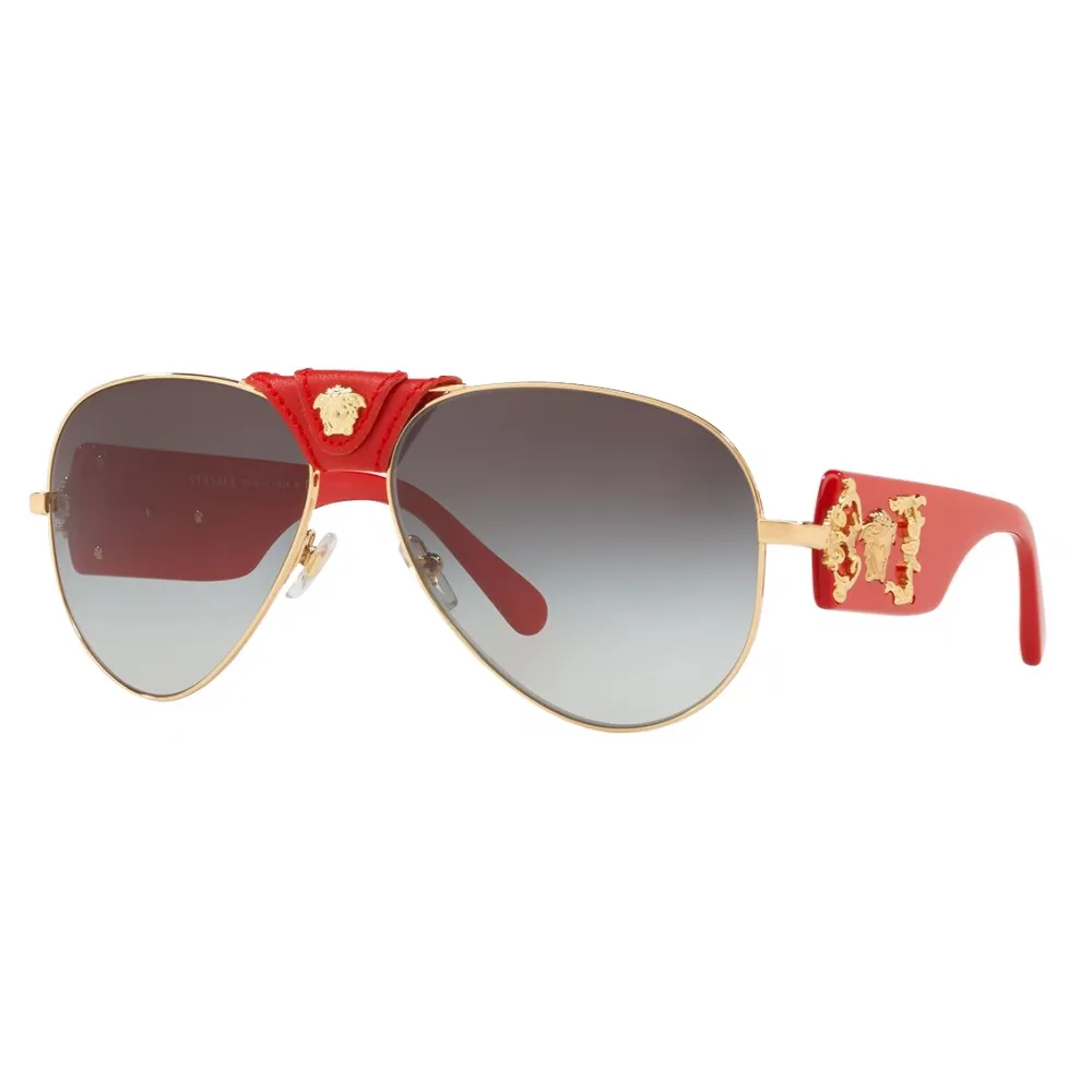 Versace - Occhiale da Sole Aviatore Baroque - Rossi - Occhiali da Sole - Versace Eyewear