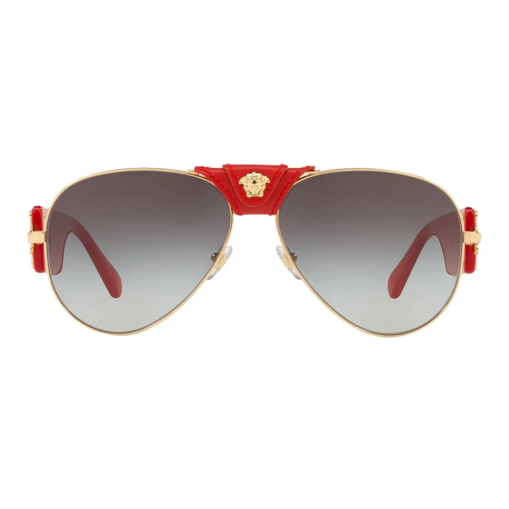 Versace - Occhiale da Sole Aviatore Baroque - Rossi - Occhiali da Sole - Versace Eyewear