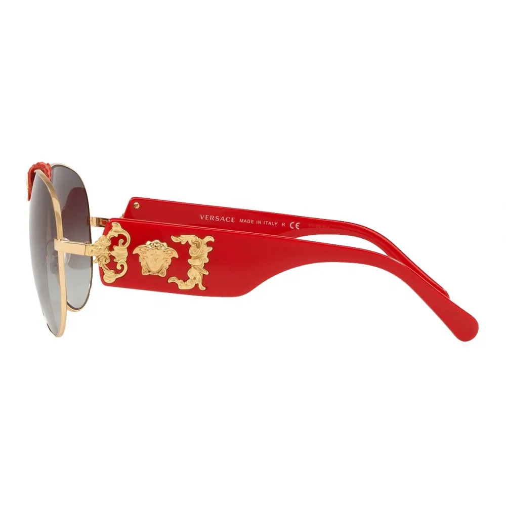Versace - Occhiale da Sole Aviatore Baroque - Rossi - Occhiali da Sole - Versace Eyewear