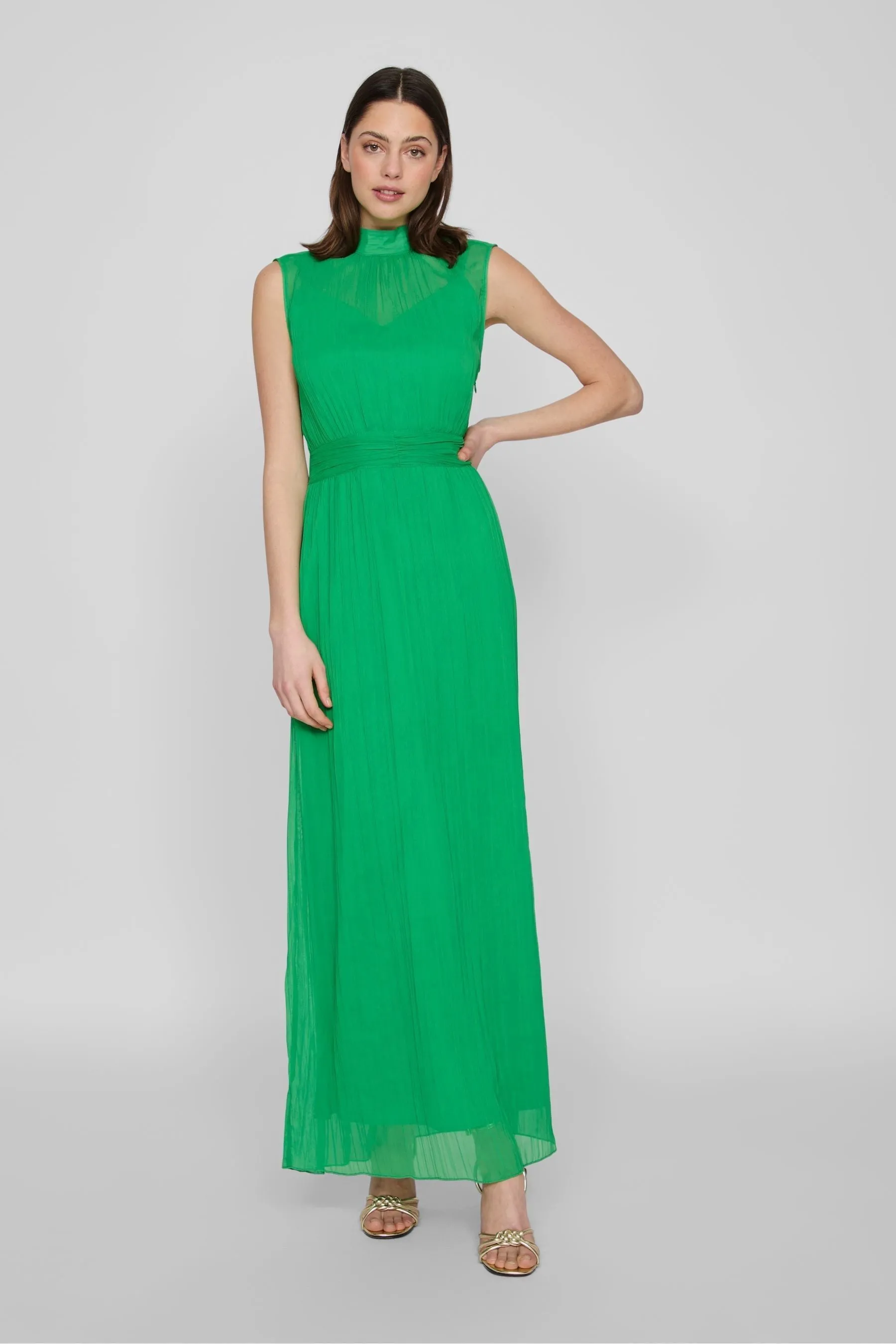VILA - Abito maxi con Occasione speciale Senza maniche a Occasione speciale Senza maniche