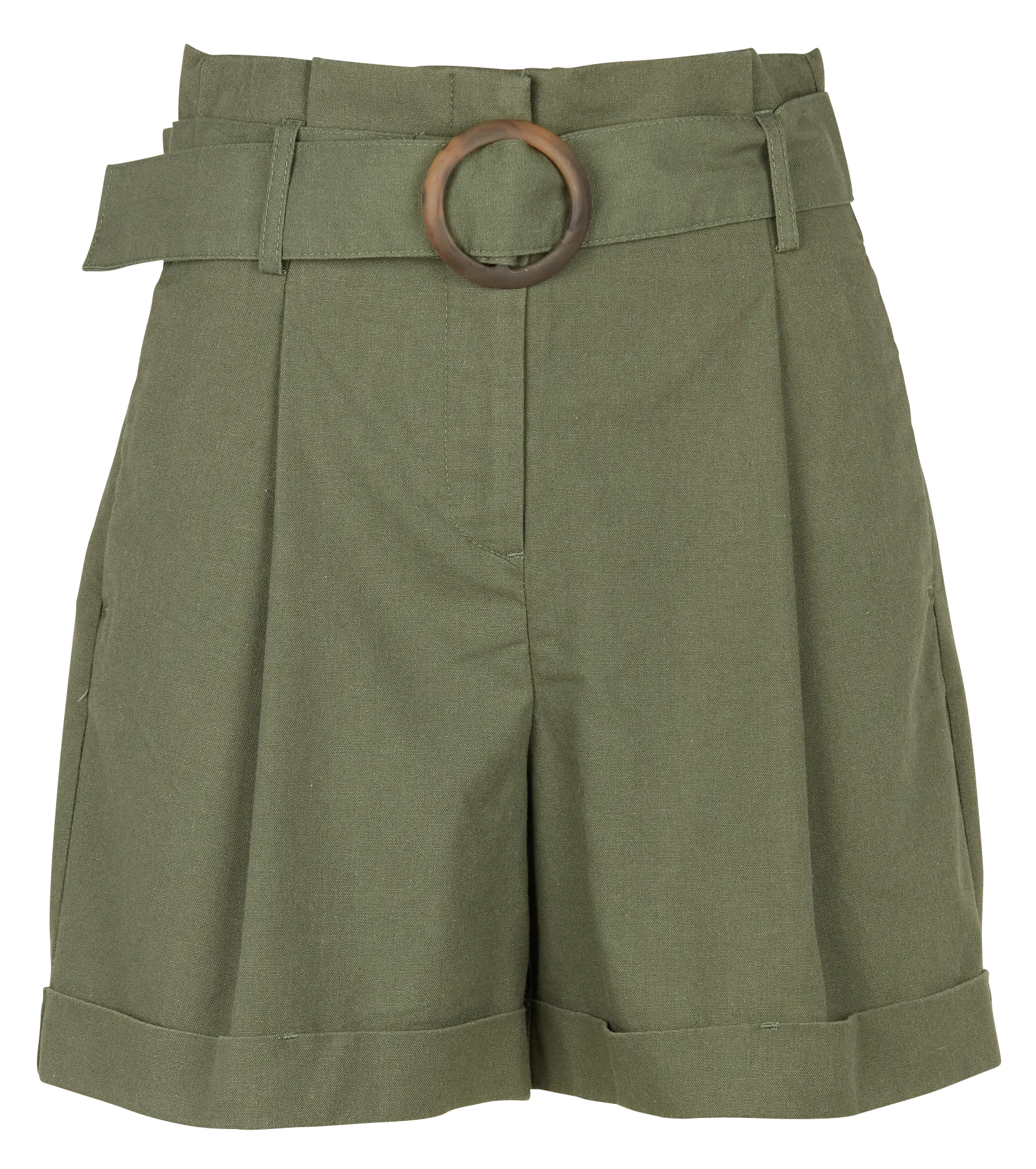  VILA   Shorts a vita alta | Kaki