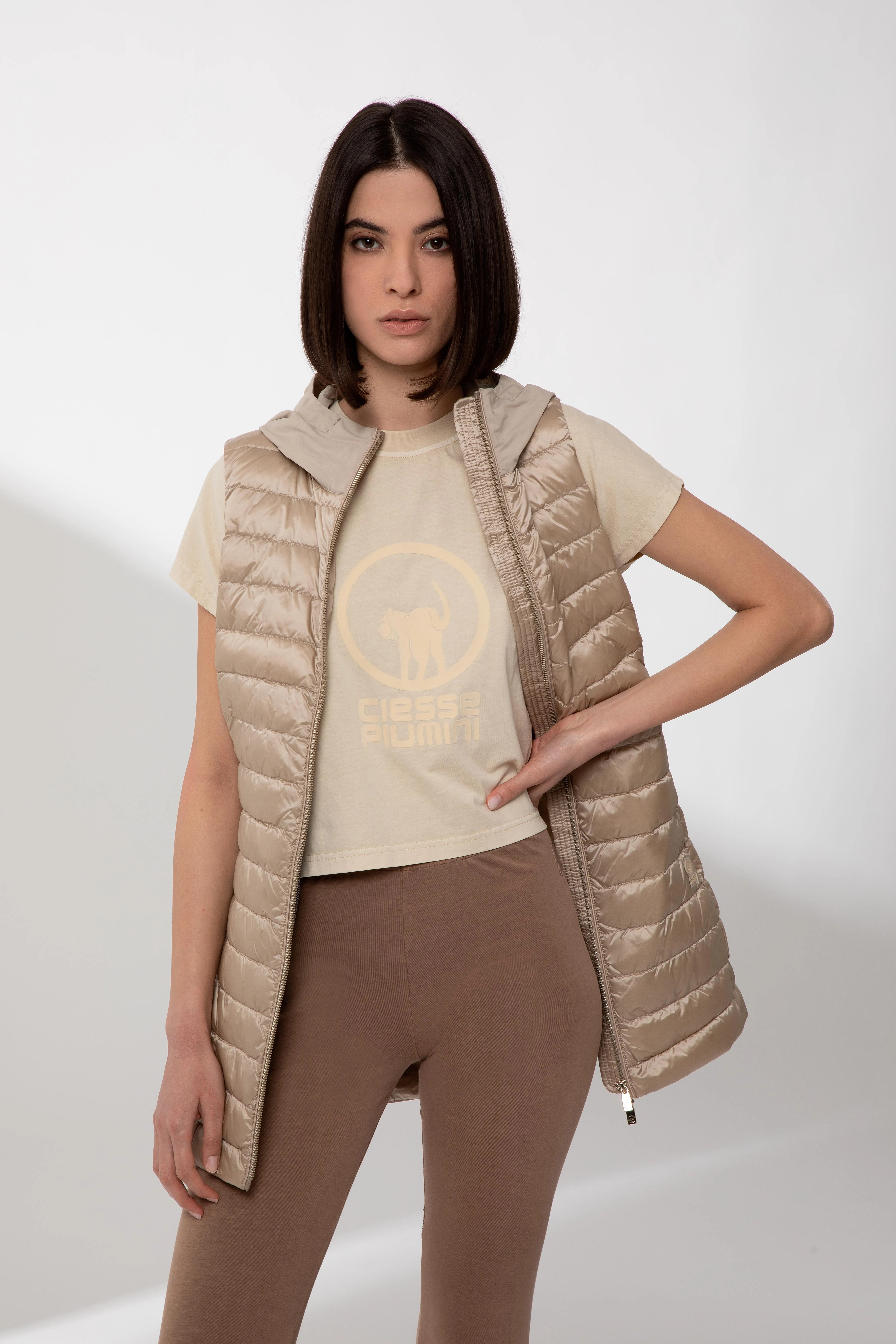 VIOLA – LONG BEIGE GILET