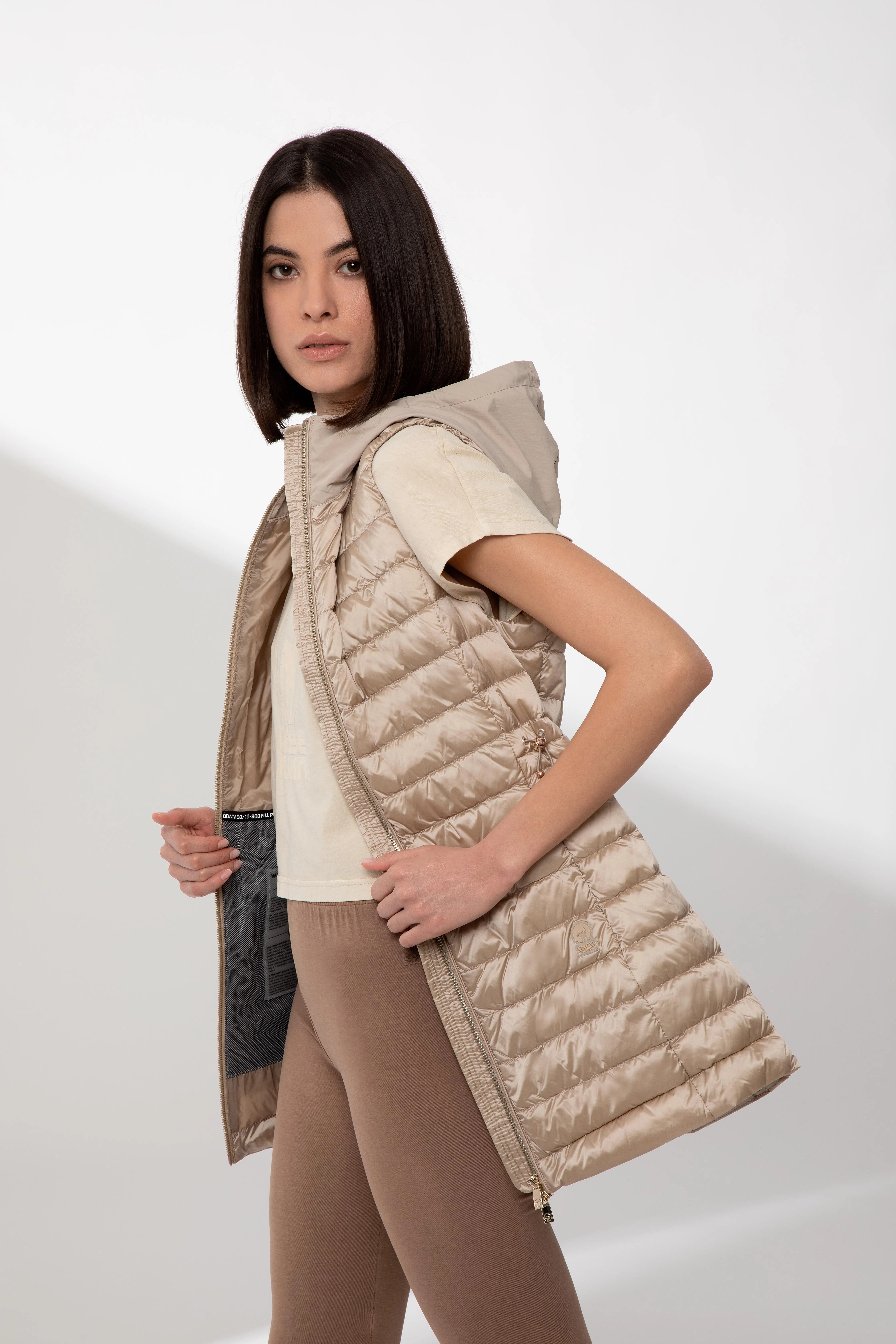 VIOLA – LONG BEIGE GILET