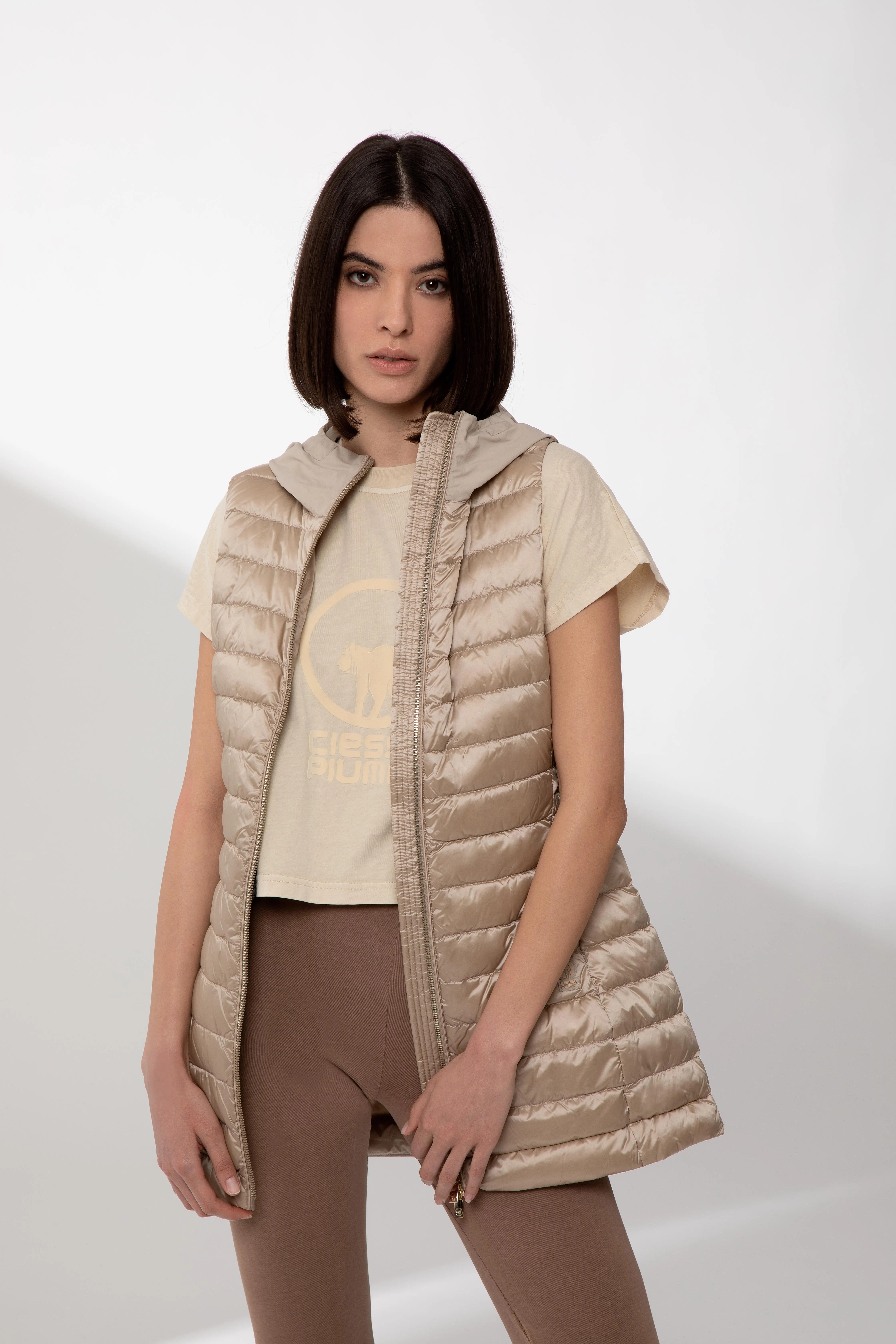 VIOLA – LONG BEIGE GILET
