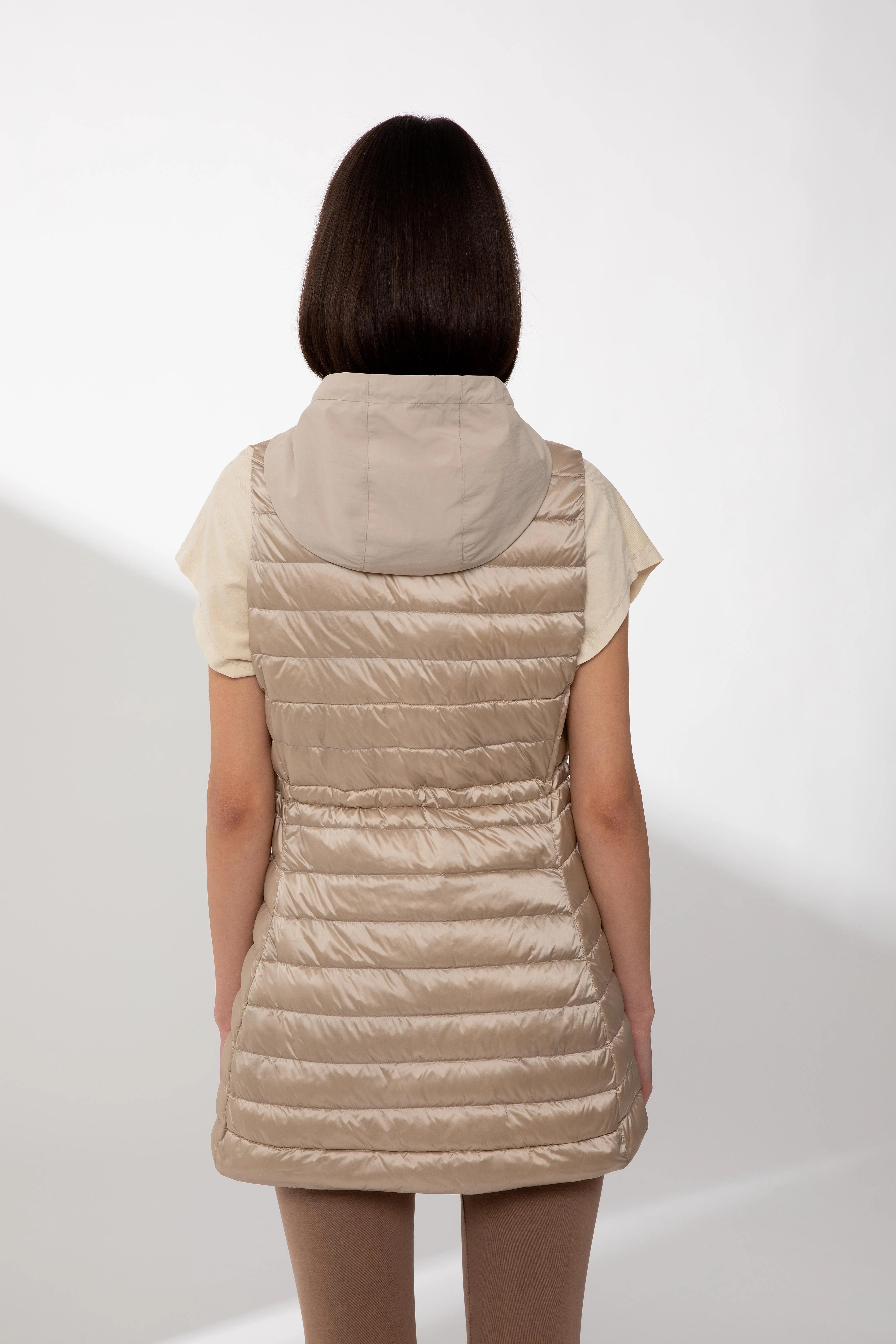 VIOLA – LONG BEIGE GILET
