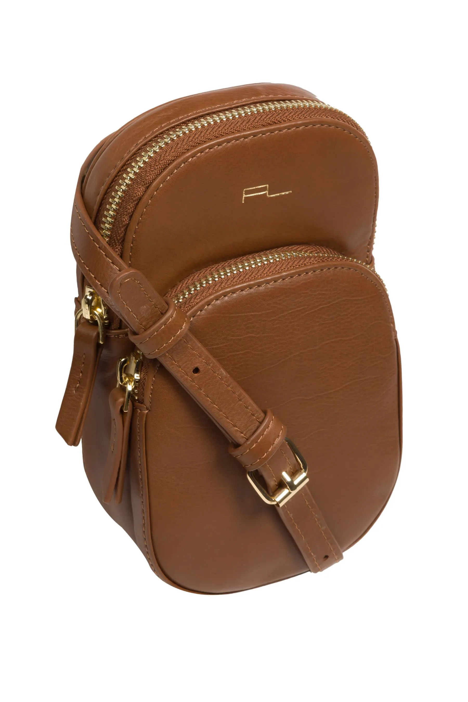 Violet - Borsa per telefono in pelle nappa con tracolla    