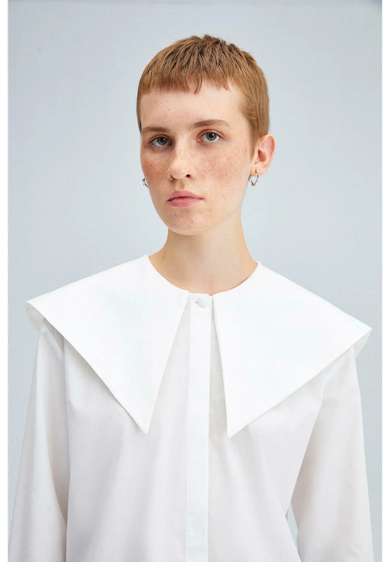 WIDE NECK POPLIN   - Camicia