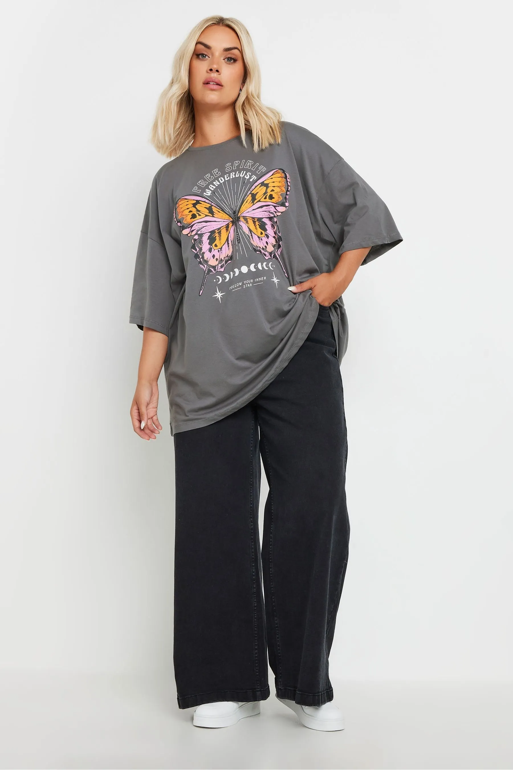 Yours Curve - T-shirt squadrata    