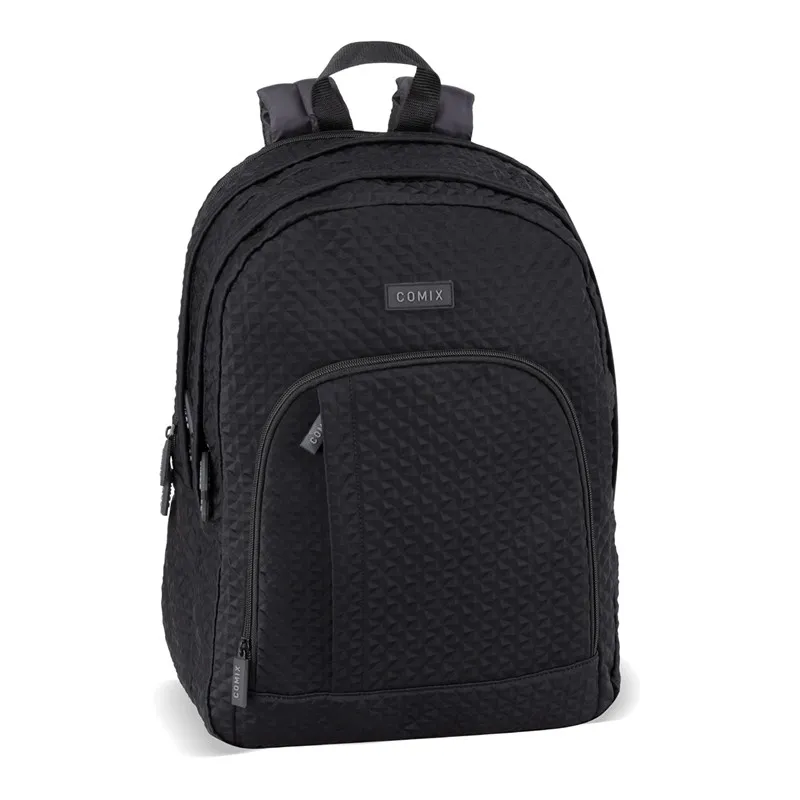 ZAINO SCUOLA ORGANIZZATO DIAMOND COMIX SPECIAL BLACK 2020/21 43X31X10+5CM 5 ZIP PRODOTTO UFFICIALE PANINI SCUOLA ITALY